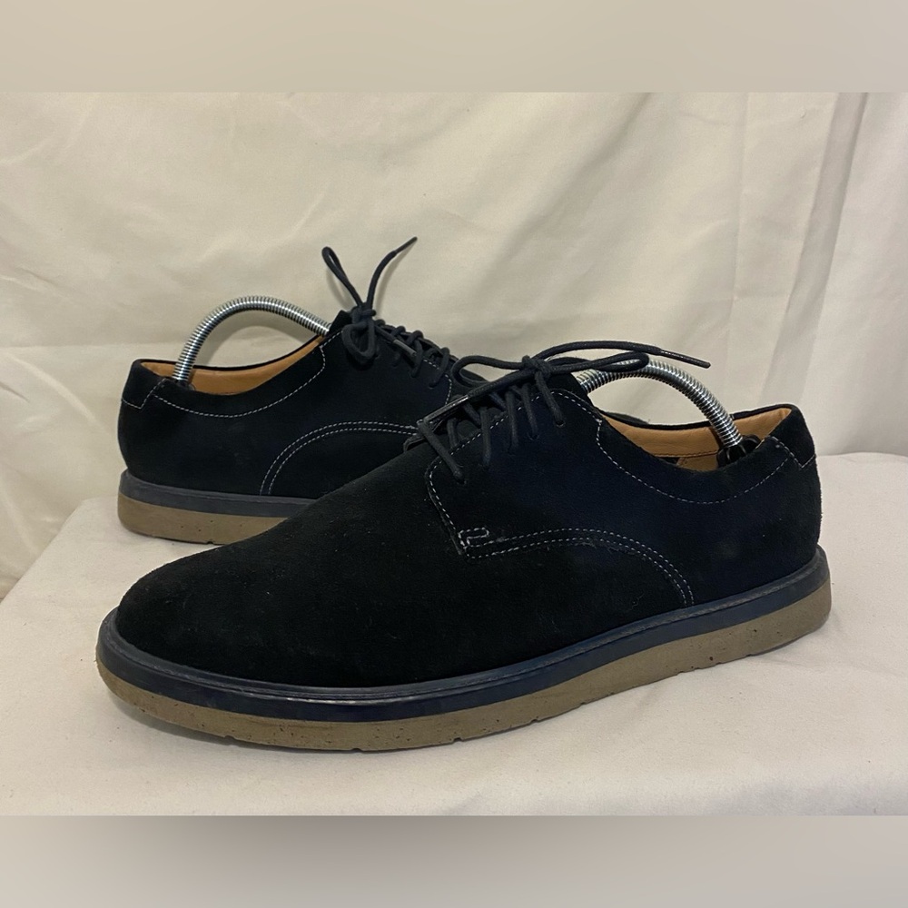 Clarks black nubuck "extra lites XL" oxfords‎ US Mens sz. 9 1/2 M